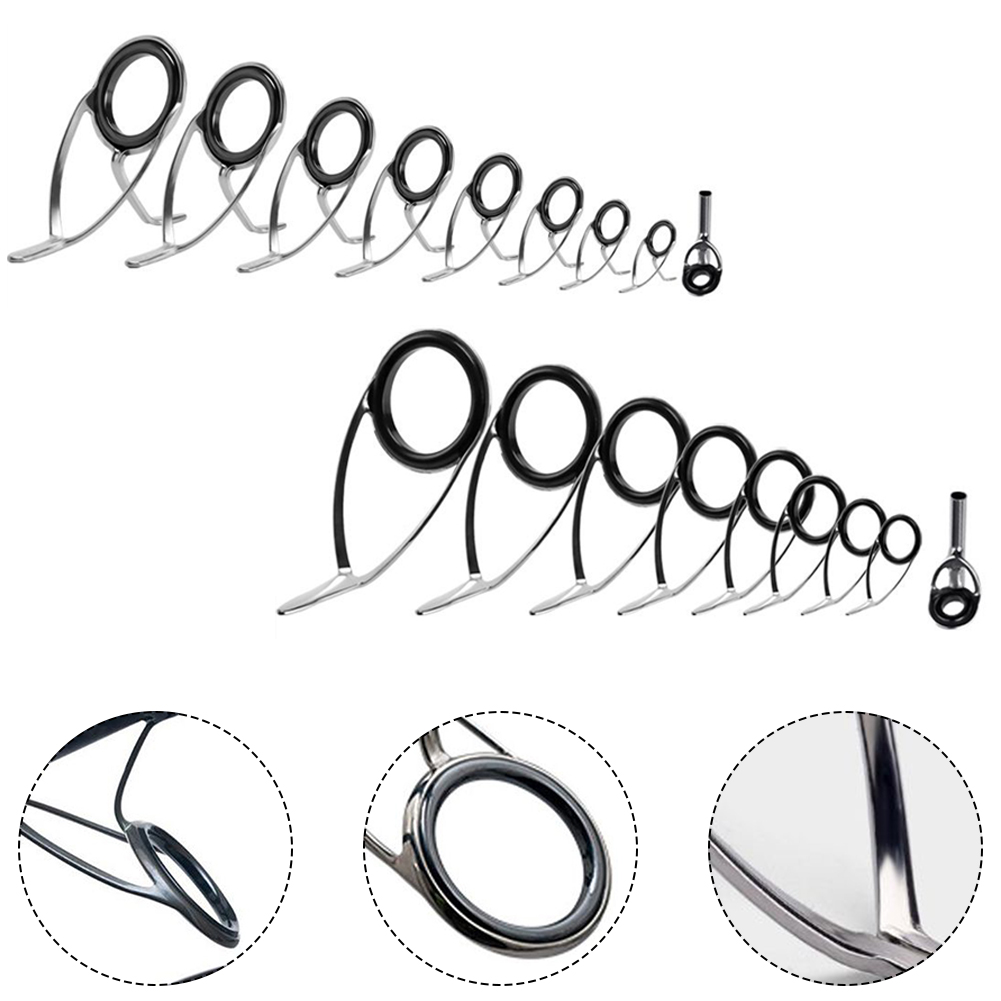 9 Pcs Fishing Rod  Guide Ceram - огляд і ціна Fishing Rod Building Kit