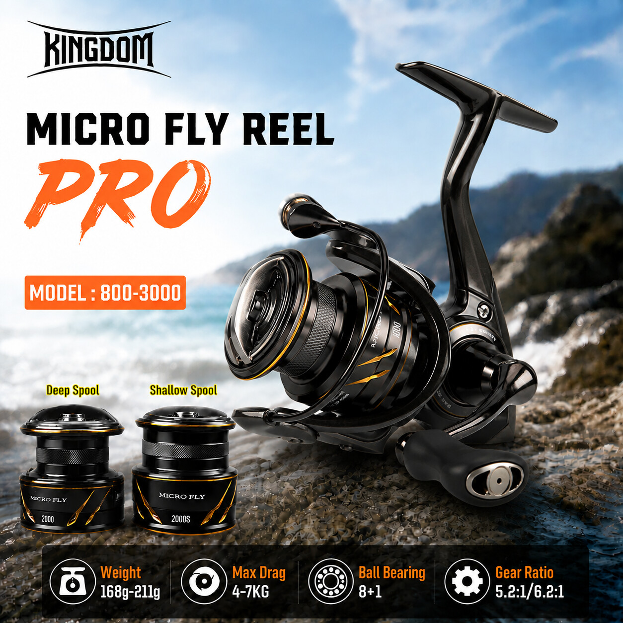 Kingdom Micro Fly Pro Fishing  - огляд і ціна Shimano Reel Stradic